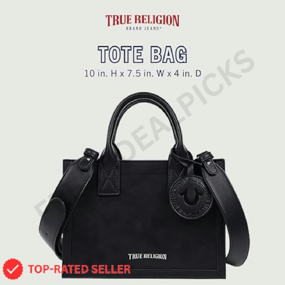 Structured Suede Tote Bag Adjustable Strap Magnet… - image 3